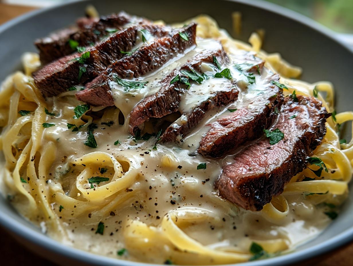 Savory Steak Gorgonzola Alfredo