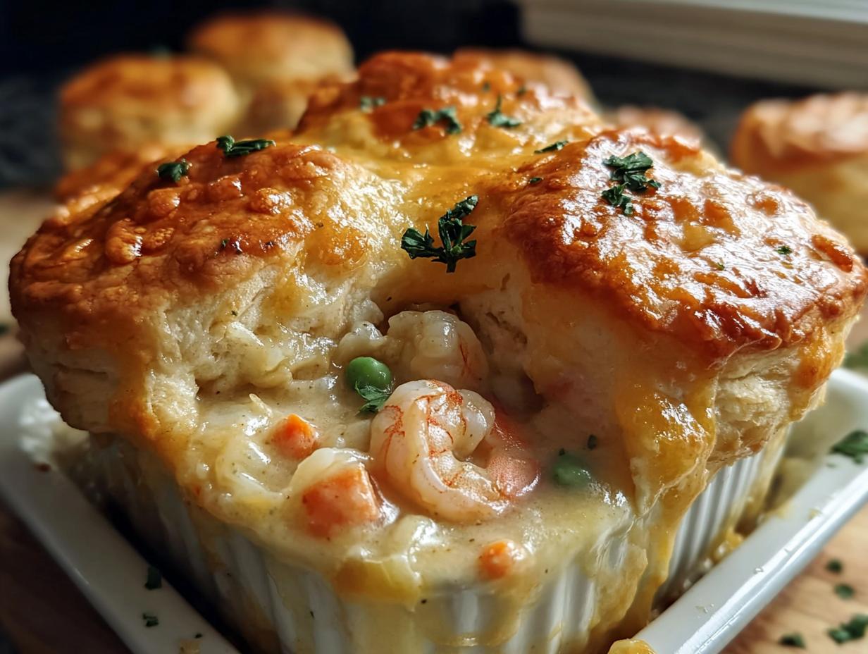 Seafood Pot Pie Cheddar