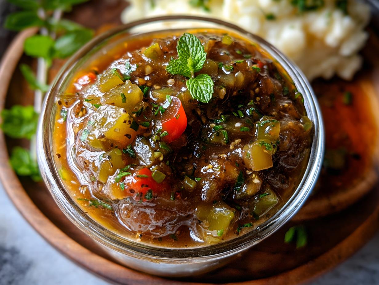 Sweet Tangy Green Tomato: Remarkable 45-Min Relish - Sweet Tangy Green Tomato - additional detail
