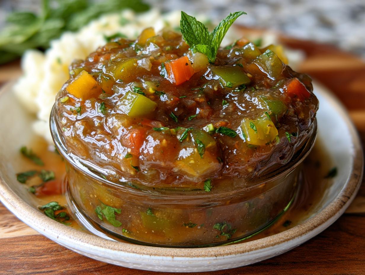 Sweet Tangy Green Tomato: Amazing 45-Min Relish