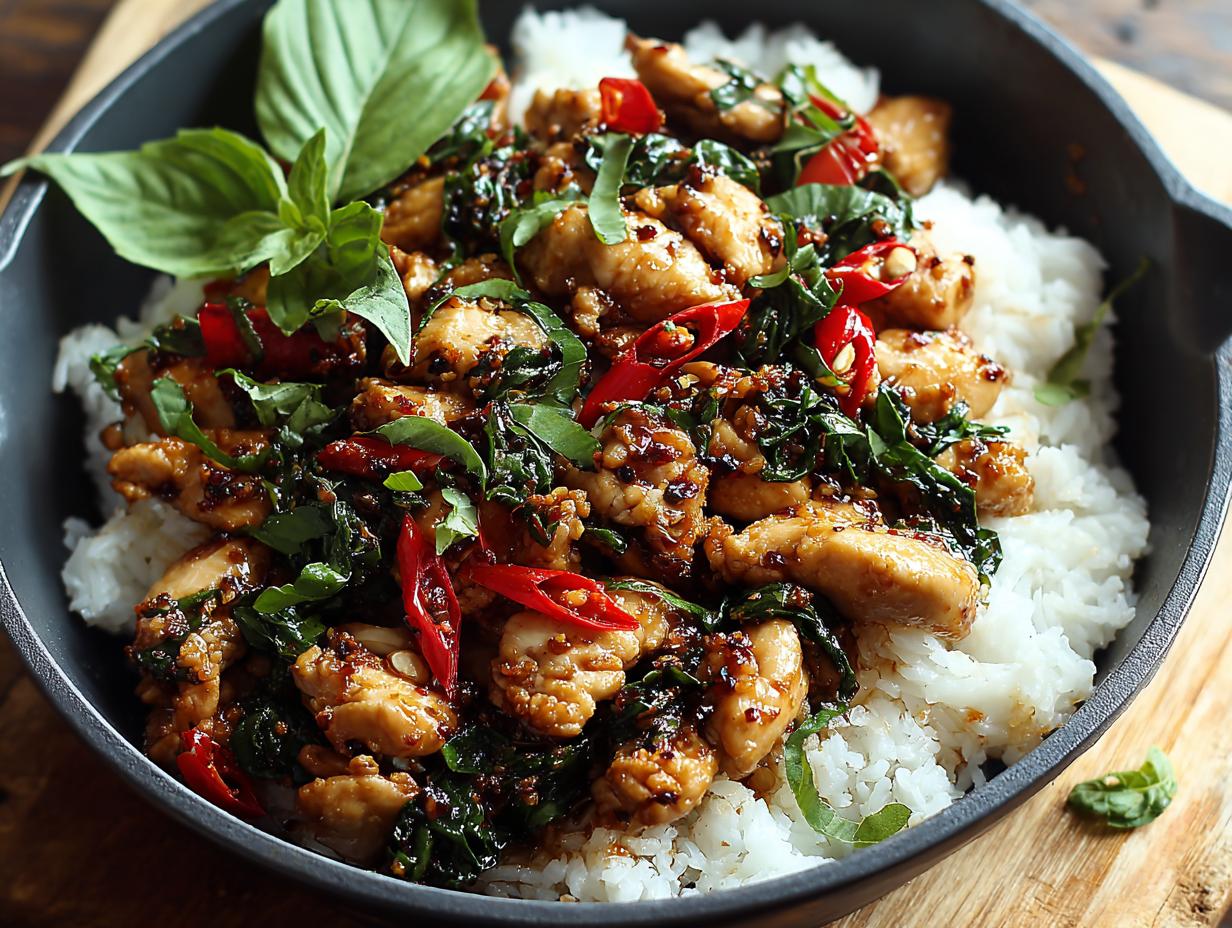 Thai Basil Chicken Pad