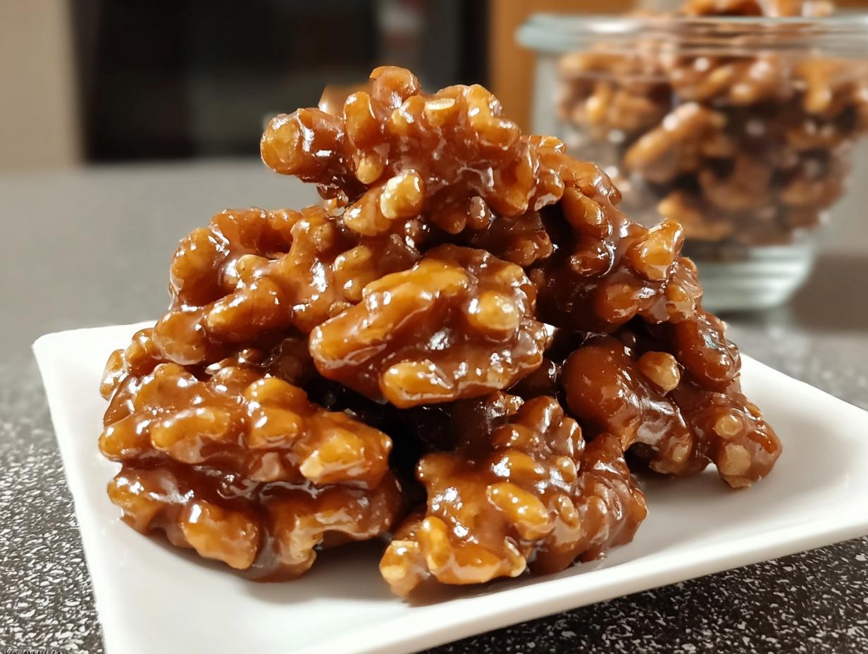 Toffee Walnuts Recipe: 55 Minute Magic 3 Toffee Walnuts Recipe: 55 Minute Magic - Toffee Walnuts - additional detail