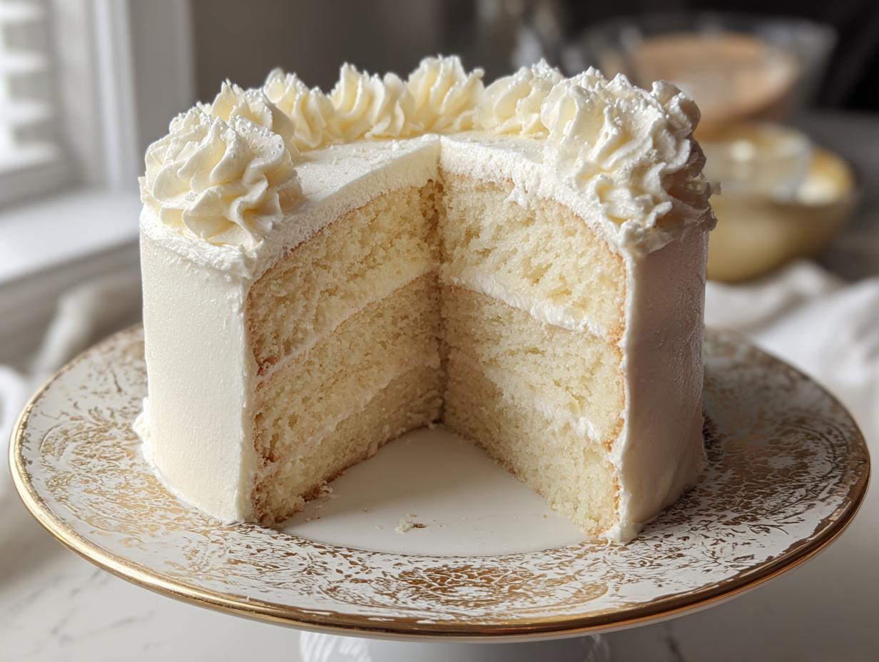 White Velvet Celebration Cake: 3 Easy Steps - White Velvet Celebration Cake - additional detail