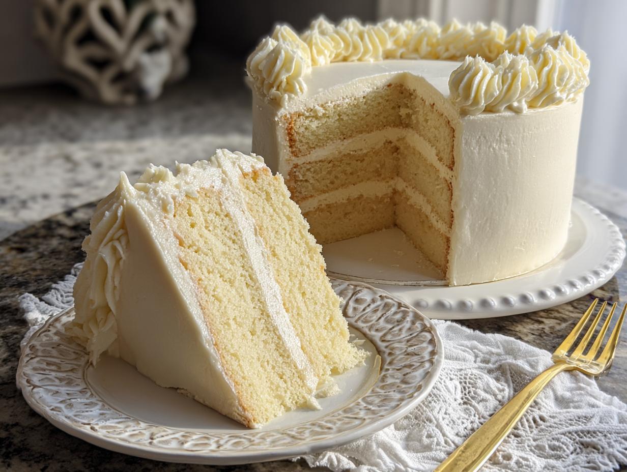 White Velvet Celebration Cake: 3 Easy Steps