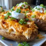 Buffalo Chicken Baked Potatoes