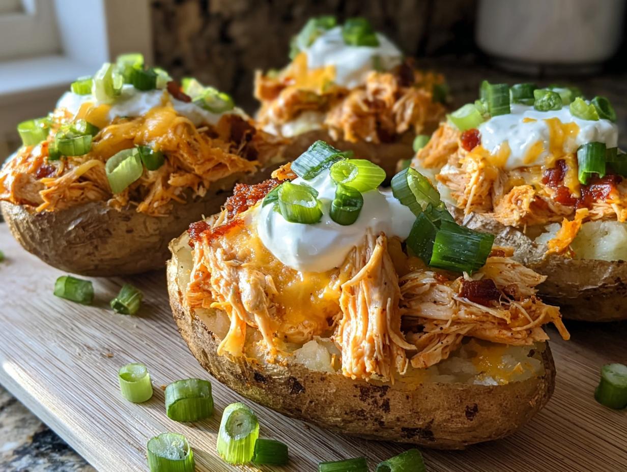 Buffalo Chicken Baked Potatoes: 4 Outstanding Twists - Buffalo Chicken Baked Potatoes - additional detail