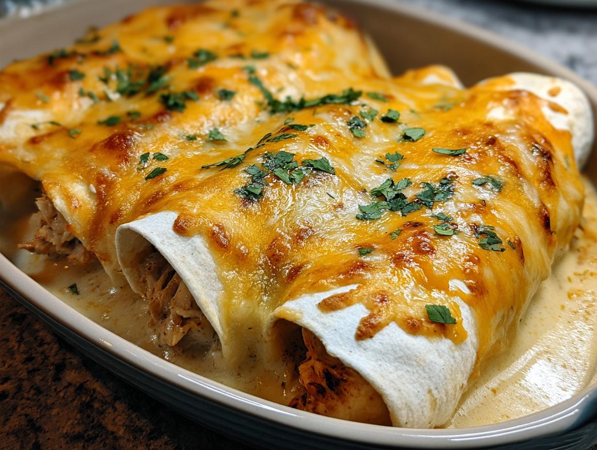 Divine Cheesy Chicken Enchiladas Creamy