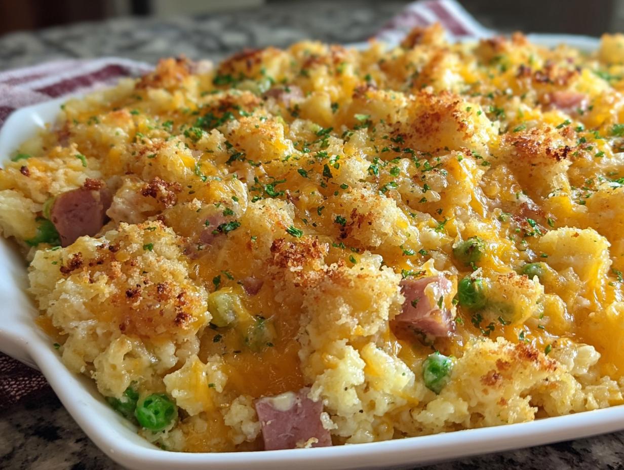 Outstanding Cheesy Ham Pea Casserole Delight - Cheesy Ham Pea Casserole - additional detail