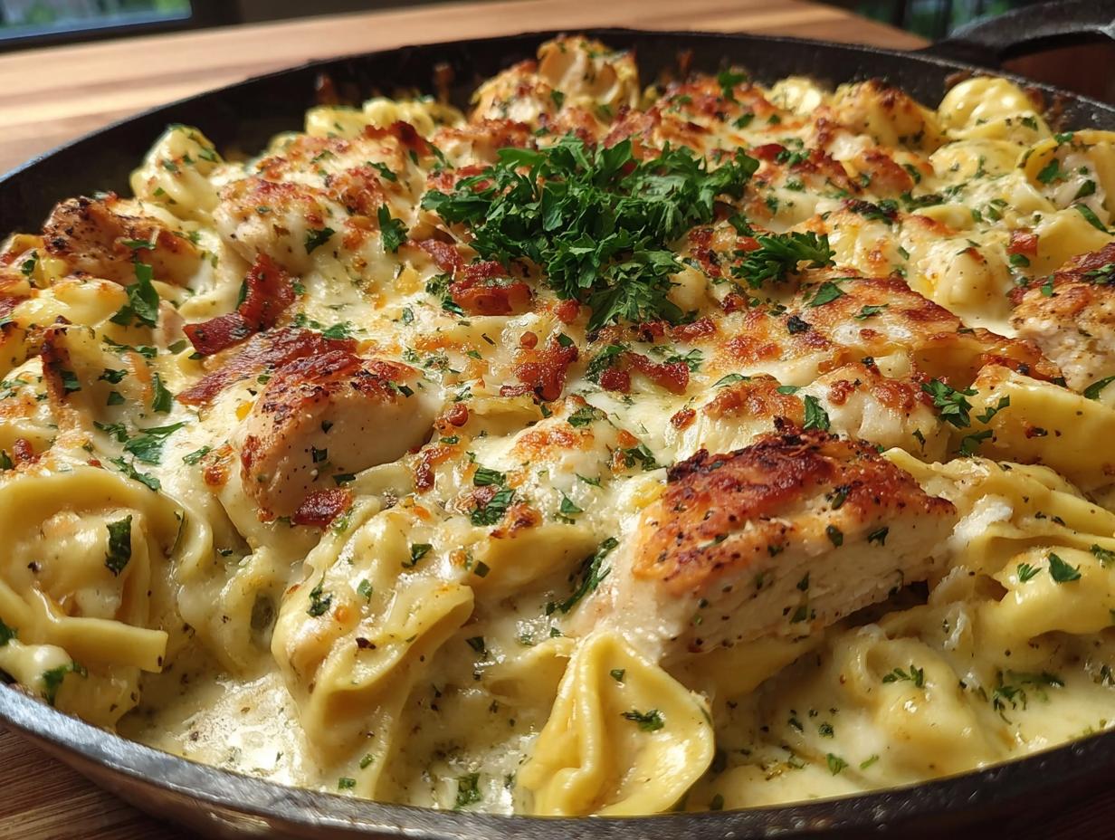 Chicken Alfredo Tortellini Bake: Ultimate Comfort 2 Chicken Alfredo Tortellini Bake: Finest Comfort - Chicken Alfredo Tortellini Bake - additional detail