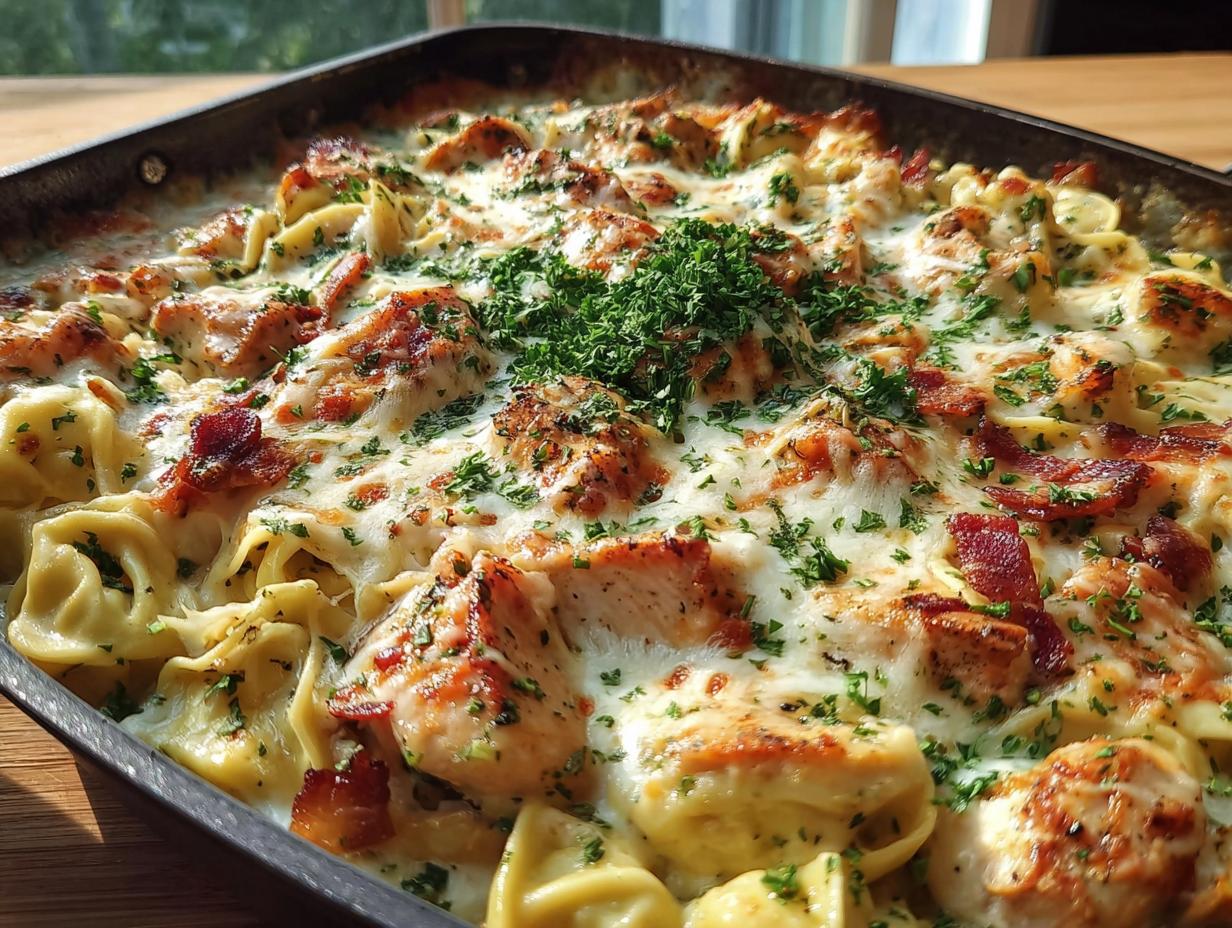 Chicken Alfredo Tortellini Bake: Ultimate Comfort