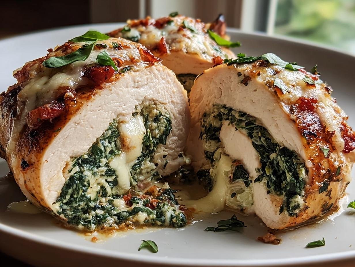 Amazing Chicken Spinach Cheese Rollatini