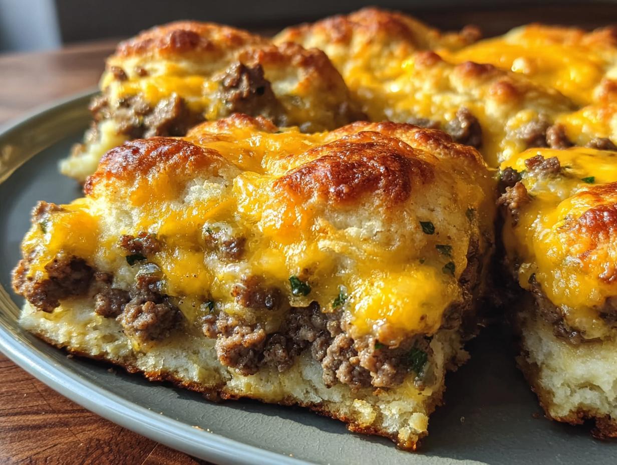 Chopped Cheeseburger Biscuit Bake: 1 Glorious Dish - Chopped Cheeseburger Biscuit Bake - additional detail