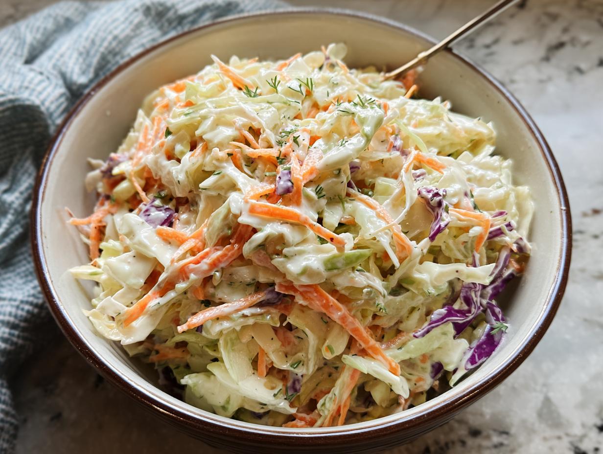 Easy Creamy Coleslaw: 1 Outstanding Recipe - Creamy Coleslaw - additional detail