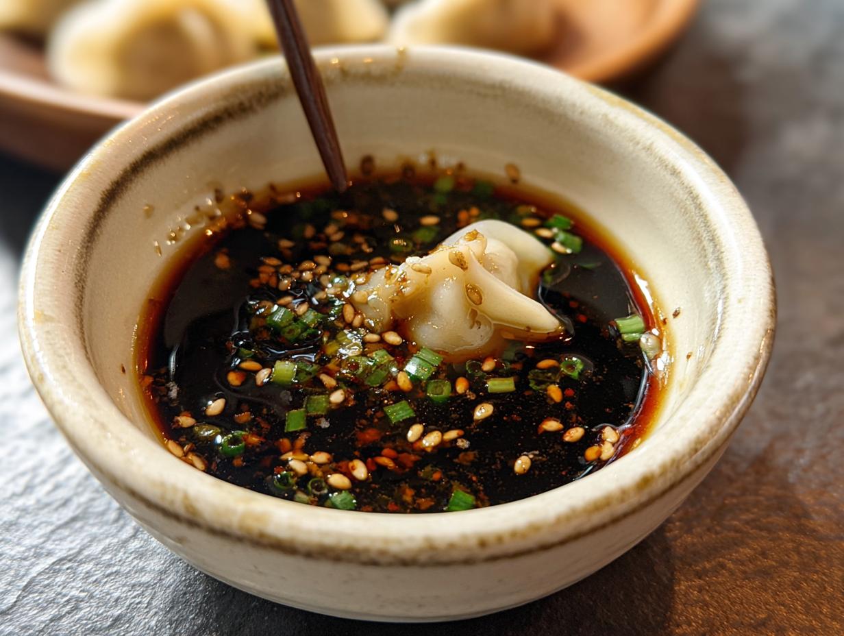 Impressive Dumpling Sauce: 1 Secret Ingredient - Dumpling Sauce - close-up of sauce texture