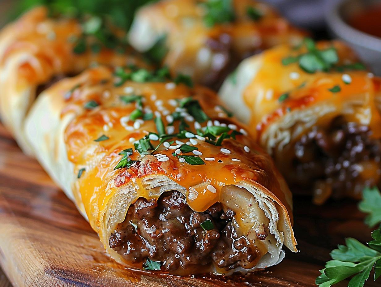 Garlic Butter Beef Cheeseburger