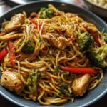 Garlic Chicken Mein Stir