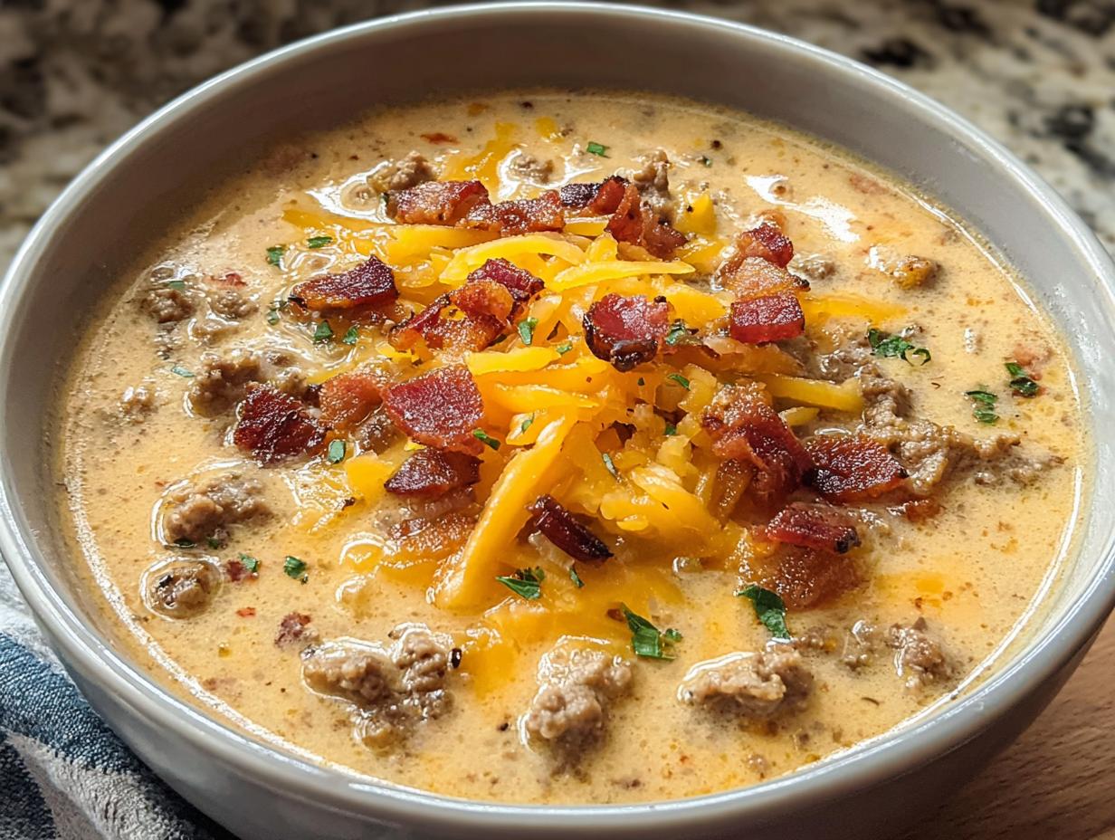 Irresistible Bacon Cheeseburger Soup: 1 Hour Recipe