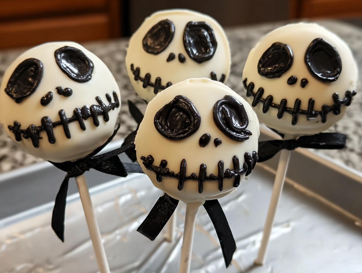 Jack Skellington Oreo Pops: 15 Minute Fright - Jack Skellington Oreo Pops - additional detail