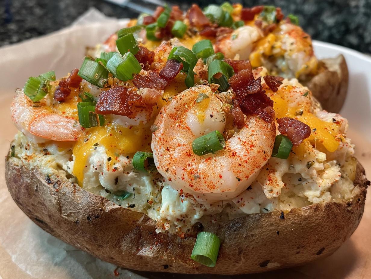 Loaded Seafood Baked Potato: Amazing Comfort