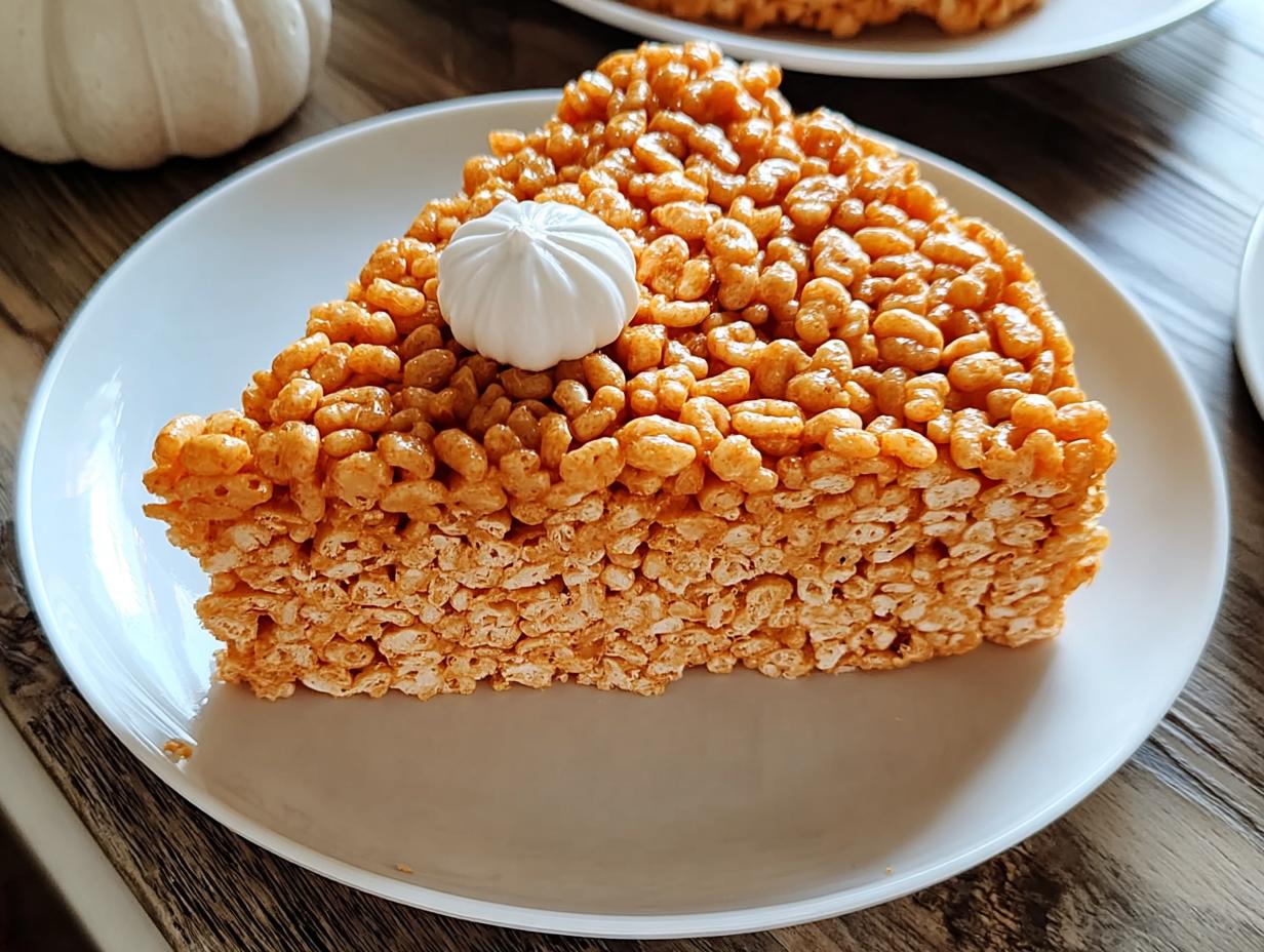 Pumpkin Pie Rice Krispies: Cozy Fall Delight - Pumpkin Pie Rice Krispies - additional detail