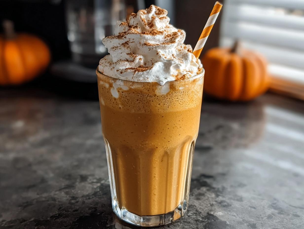 Impressive Pumpkin Spice Frappe 1-Minute Recipe - Pumpkin Spice Frappe - main visual representation