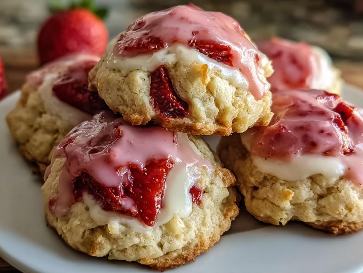 Strawberry Cheesecake Cookies: 1 Satisfying Bite - Strawberry Cheesecake Cookies - additional detail