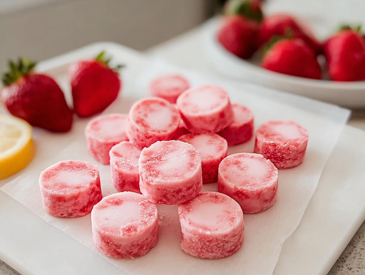 Strawberry Yogurt Bites: 1 Easy Healthy Snack 4 Strawberry Yogurt Bites: 1 Easy Healthy Snack - Strawberry Yogurt Bites - additional detail
