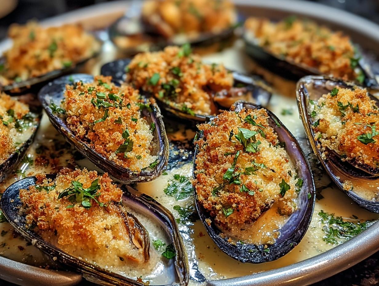 Stuffed Baked Mussels: Amazing Flavor Under 30