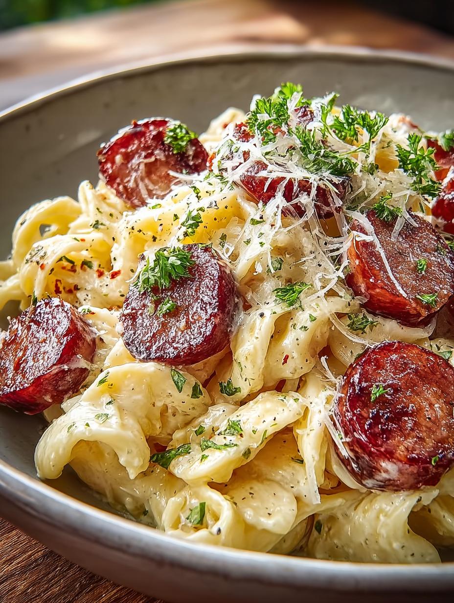 Smoked Sausage Alfredo Pasta: 7 Creamy Delights to Savor 2 Smoked Sausage Alfredo Pasta: 7 Creamy Delights to Savor - Smoked Sausage Alfredo Pasta - main visual representation